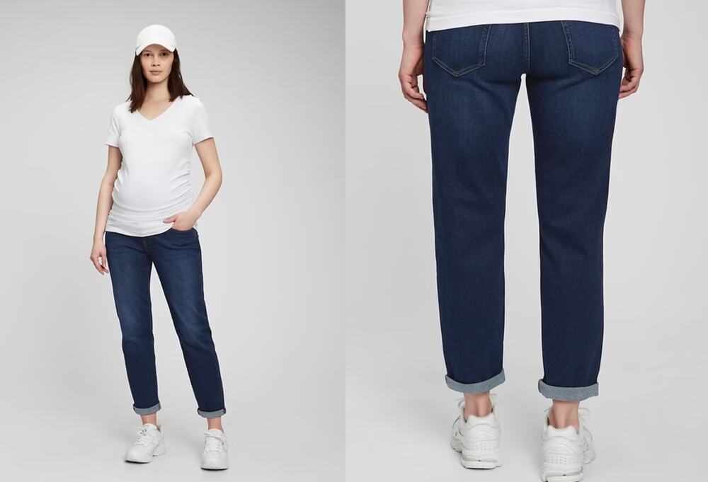 Gap Jeans Maternity True Waistband Full Panel Girlfriend Jeans Womens Size 29 8L